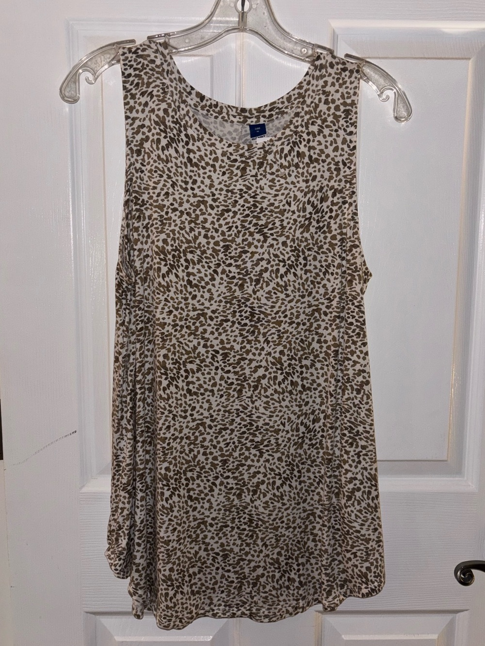 Old Navy Beige and Brown Leopard Print Tank, Medium, NWT